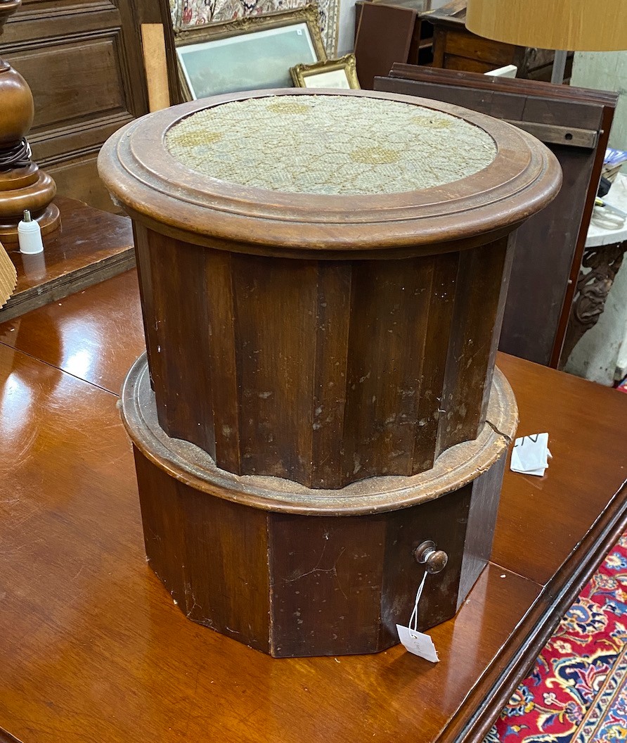 A Victorian mahogany commode, height 46cm